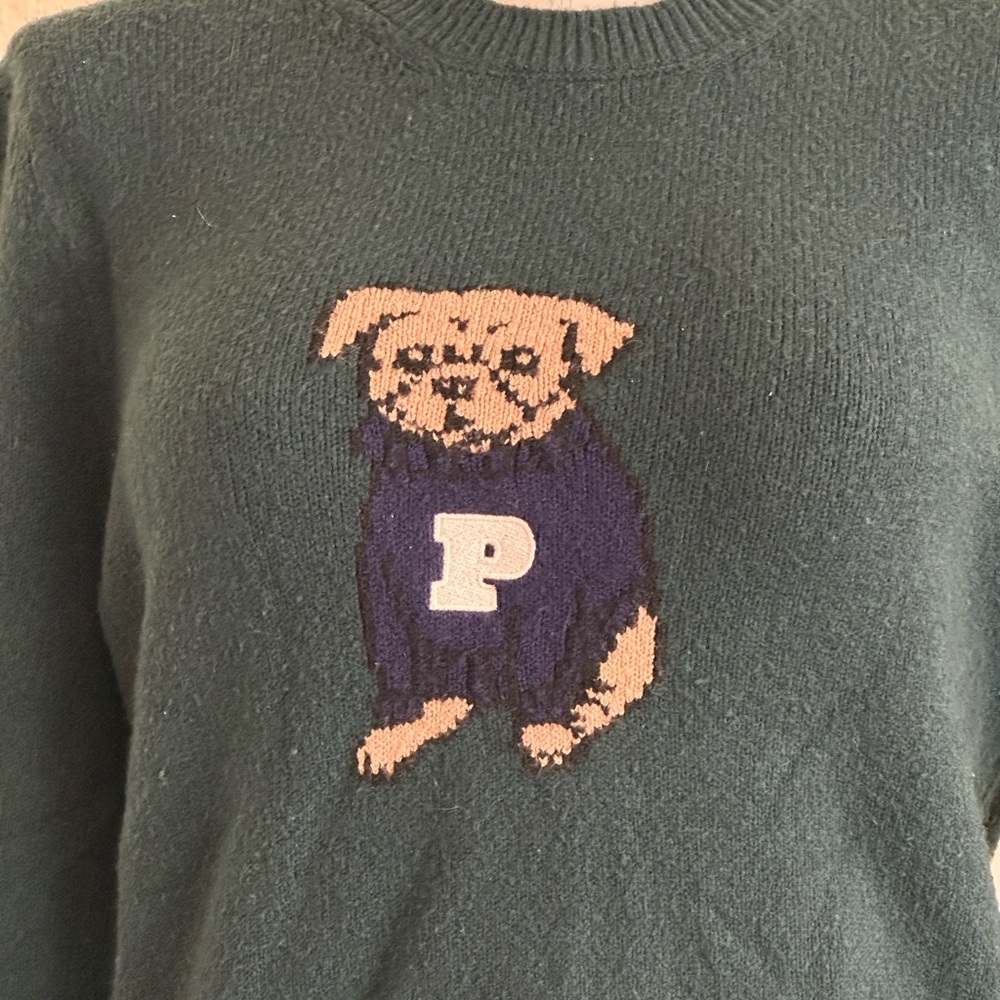 Victoria’s Secret Pink Dark Green Puppy Dog Sweater XS - Picture 6 of 11